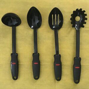 🍳Oxo 4‑Piece Kitchen Utensil Set – Black Nylon